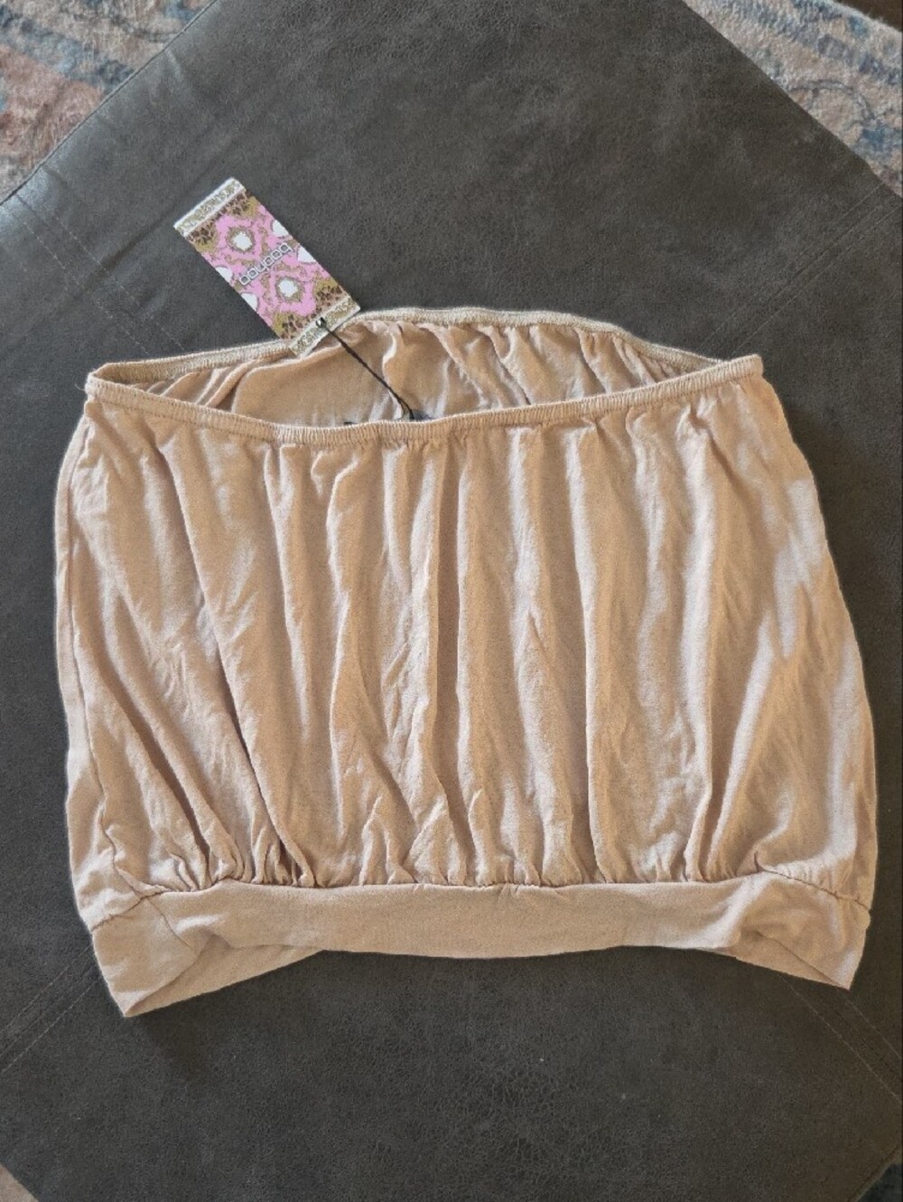Boohoo Beige Bubble Shirt - Picture 3 of 5